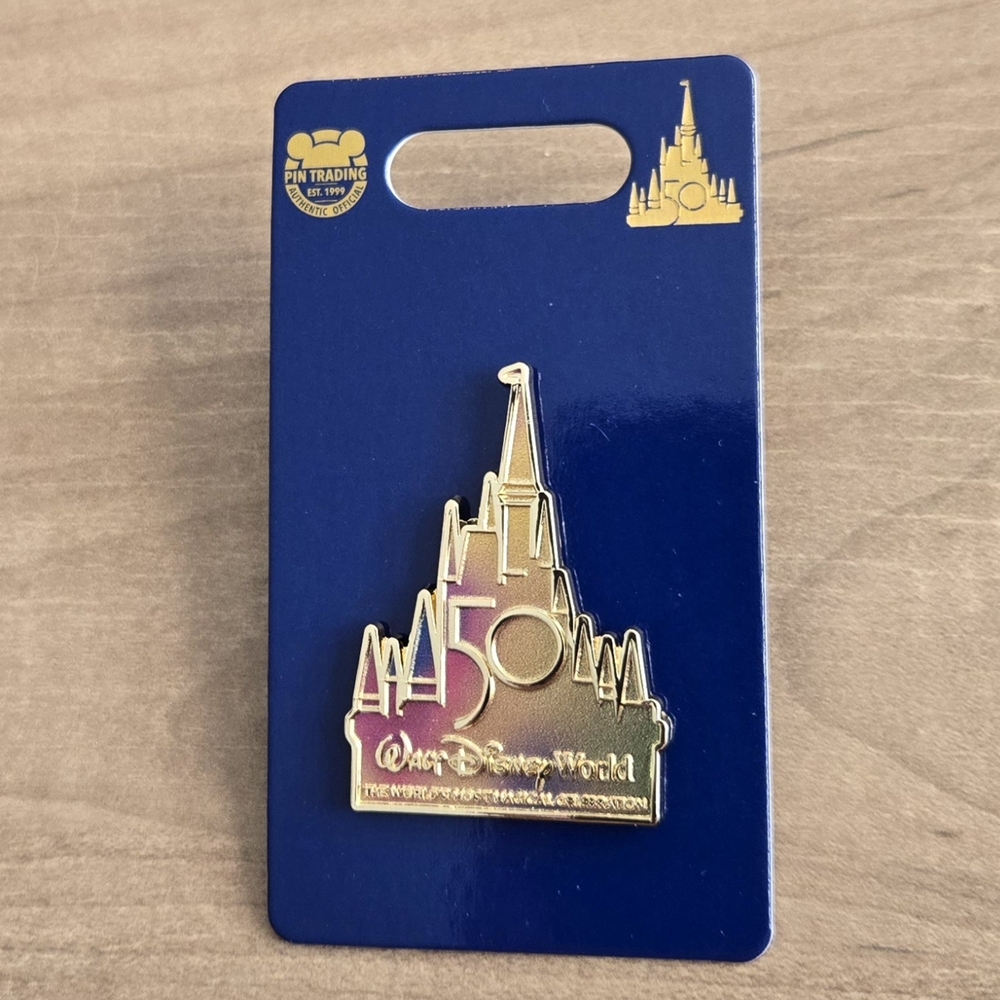 Walt Disney World 50th Anniversary Gold Pin